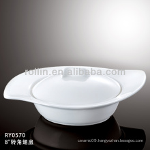 healthy japan style white special durable soup bowl with cover